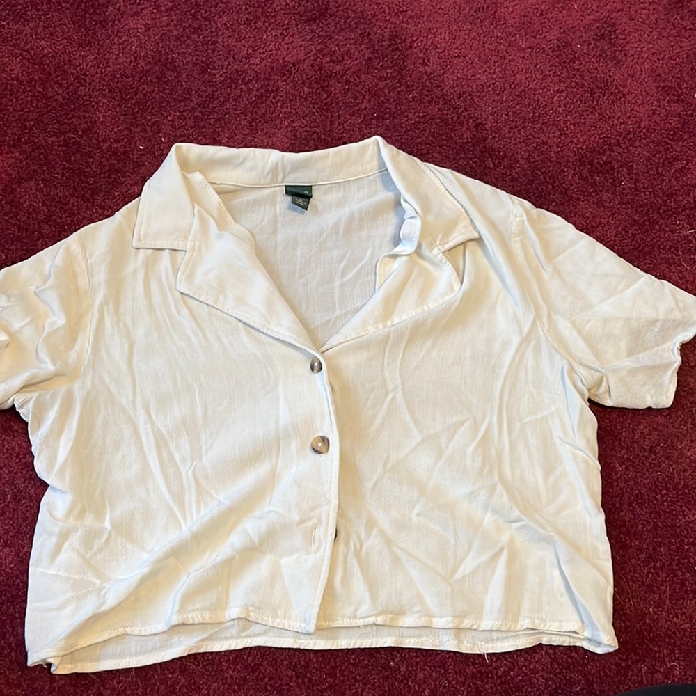 Off white cropped blouse